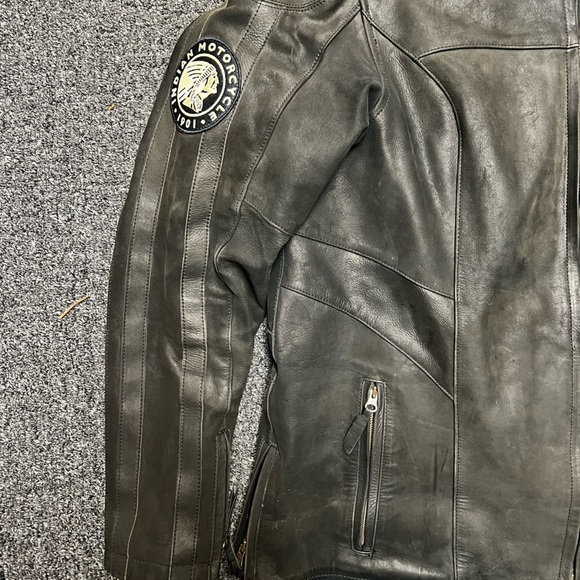 Indian Motorcycle Black Full Leather Coat Jacket Size: Women's XL - Picture 5 of 14